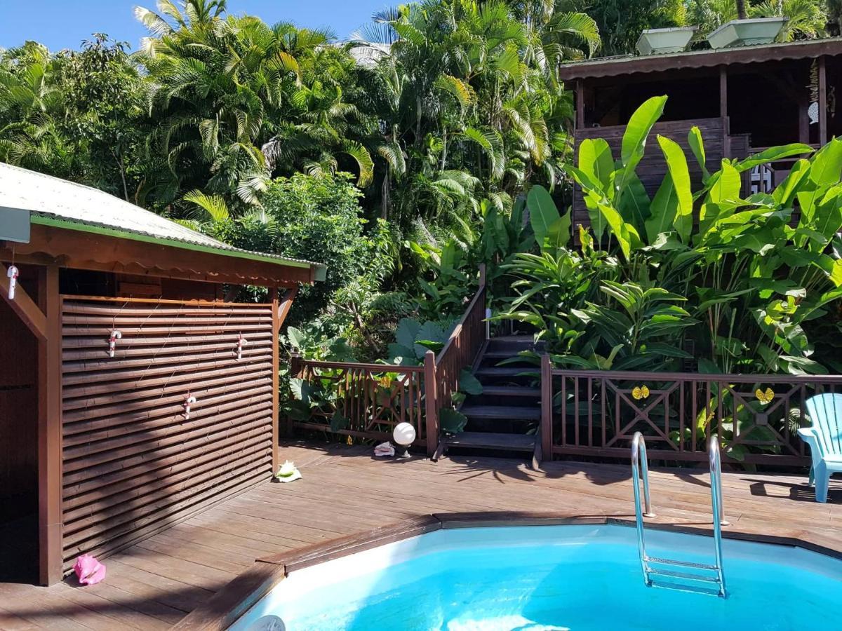 Gîtes Les Lodges des Hauts de Deshaies bungalow Barbade Extérieur photo